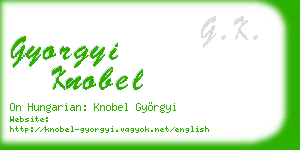gyorgyi knobel business card